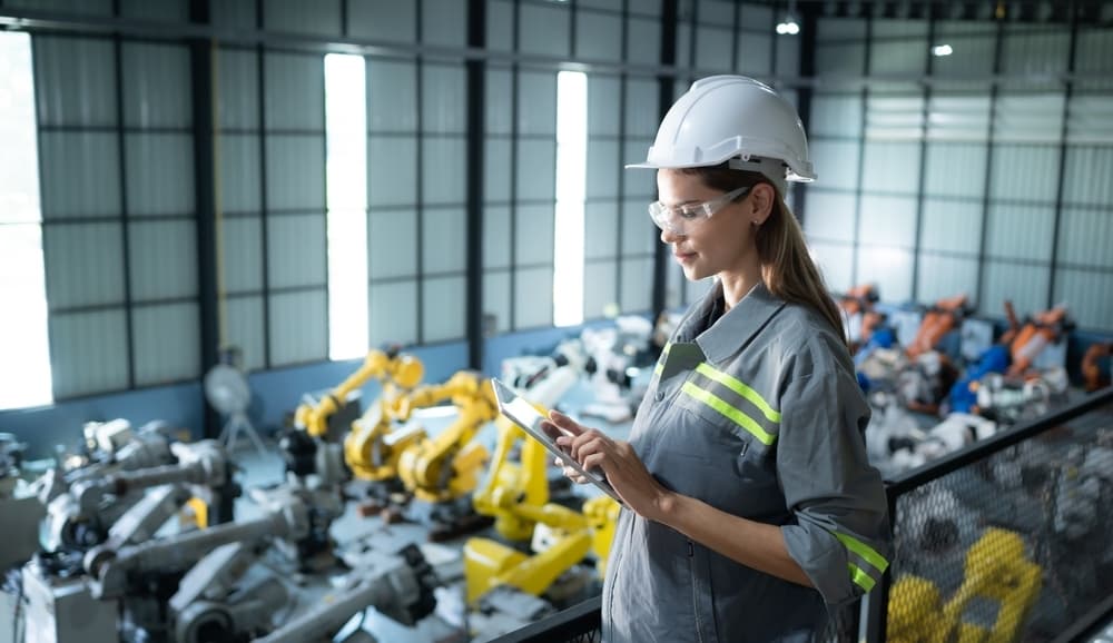 A female handles asset management