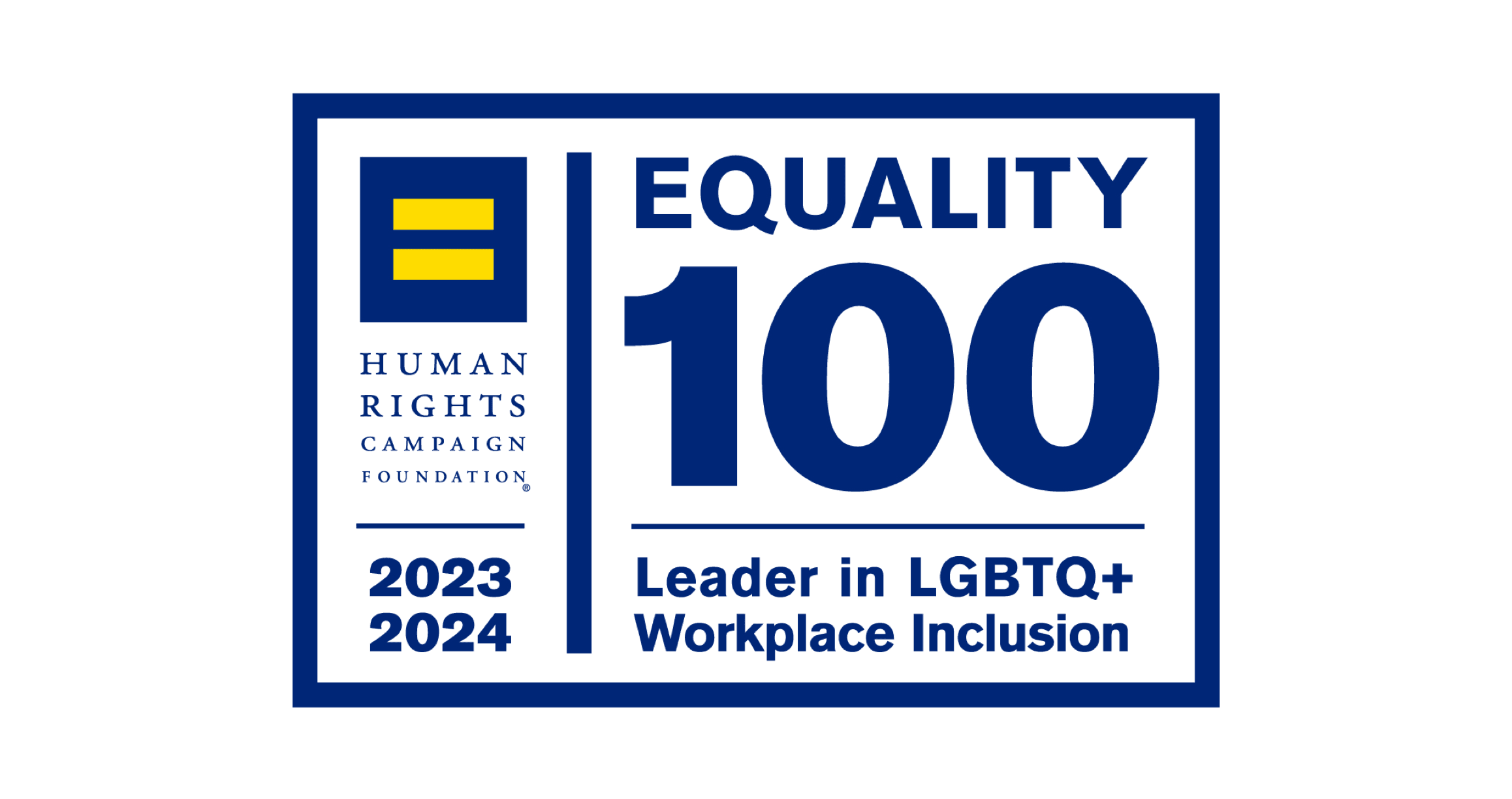 Quickbase scored 100 in the Human Rights Campaign's Corporate Equality Index of 2023-2024